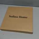 Solino Home Linen Round Tablecloth 70 Inch - Amalfi Stripe, 100% Pure Linen Sage and White Round Tablecloth - Machine Washable Table Cloth for Spring, Summer, Mothers Day
