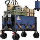 Folding Wagon Cart with Wheels Foldable - Collapsible Wagons Carts Heavy Duty, Fold Up Portable Utility Wagon for Grocery Beach Fishing Camping Shopping, Carrito para Cargar Cosas Con Ruedas(180L)