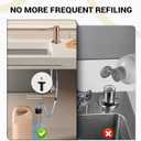 Yofidra Soap Dispenser for Kitchen Sink: Built in Sink Soap Dispenser Pump, Brushed Nickel Stainless Steel Sink Soap Dispenser with 47 Tube Kit (Pink)
