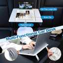 Car Desk for Laptop Passenger Seat- Adjustable Car Seat Tray Table for Work & Eating Universal Lap Desk for Front or Rear Seat
