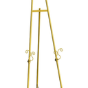 HAITRAL Gold Easel Stand for Sign,Adjustable Display Easel Stand with Chain Support,Heavy Duty Metal Easel for Wedding Sign,Art,Pictures,Paintings, 55" H Welcome Poster Stand Sign Holder Floor Décor