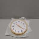 AKCISOT Wall Clock,Boho Kitchen 10 Inch Wall Clocks Battery Operated Non Ticking,Silent Modern Clock Decorative for Bedroom,Office,Bathroom,Living Room,Home (Wood Grain)