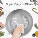 AUDANNE Nonstick Pots and Pans Set 9 Pieces, Non Stick Kitchen Cookware, Cooking Skillets Include Frying Pan with Lid, Saucepan, Casserole, Spoon, Turner Spatula, PFOA Free for Induction, White & Gold