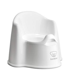 BabyBjrn Potty Chair, White/Gray | Potty Training Toilet, Easy-to-Clean, Removable Inner Potty, Non-Slip