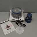 La Reveuse Food Processor,Electric Food Chopper with 7-Cup (1.7L) Glass Bowl, 4 Bi-Level Blades for Chopping,Grinding,Mincing,Whisking,Meal Prep,300W,Blue