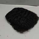 Mens Afro Toupee Translucent French Lace Man Wave Unit 1B# Off Black Mens Wig 10MM Wave 360 Toupee Hairpiece 100% Human Hair System cutable 8x10inch