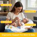 x-vesolje Nursing Pillow, Breastfeeding Pillow with Removable Cover, Ergonomic Breast Feeding Pillow, Baby Feeding Support Pillow for Mom Easier Breastfeeding- Original Size/Dinosaurs