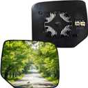 Passenger Side Mirror Replacement Glass for Honda Pilot 2009-2015, Backing Plate Power Heated Right Side View Mirror Glass for Honda Pilot 2009 2010 2011 2012 2013 2014 2015