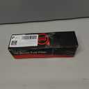 EVIL ENERGY Inline Fuel Filter 100 Micron with 6AN 8AN 10AN Adapter Universal 50MM (Silver-3)