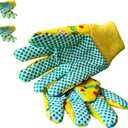 PROMEDIX P Kids Garden Gloves 3-6 Years Old Children Gardening Gloves Cotton Comfortable Bright Color, 2- Pair Pack
