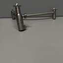 Hibbent Shower Head Extension Arm,16" Solid Brass Adjustable Extender with Lock Joint, Standard 1/2", Rise or Lower Rainfall and Fixed Shower Head,Height/Angle Adjustable Extension Arm, Brushed Nickel