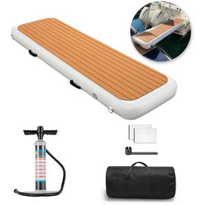 Inflatable Gangway for Boats and Yachts, Durable, Quick - Inflating, Non-Slip Surface, Portable Inflatable Floating Dock Ramp, Easy Setup for Marine Use
