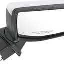 JDMSPEED Right Passenger Side Mirror Compatible with 2019-2025 Chevy Silverado 1500 Chrome Power Folding Heated Turn Signal Memory Blind Spot Detection Replace#GM1321590(16Pins)