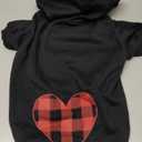 Dog Hoodie Sweater Sweater for Dogs Pet Clothes Black Buffalo Plaid Warm and Soft Breathable Cozy(L) (Heart)