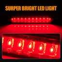 Third 3rd Brake Light LED for 2011-2017 Jeep Grand Cherokee/Dodge Durango, High Mount Rear Brake Lights Assembly for 2007-2016 Jeep Compass, Waterproof Center Cab Lamp Stop Light (Black)