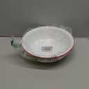 Home Enamelware Serving Bowl, 1.5 quart, Vintage White/Red (Single)