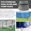 TonGass (4-Pack) 40mm to 1 1/2” Filter Hose Conversion Kit Above Ground Pool Adapter Connects 40mm Hoses to Standard 1 1/4” or 1 1/2” Filter Ports