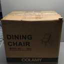 COLAMY Upholstered Dining Chairs Set of 4, Modern PU Leather Dining Room Kitchen Side Chair with Padded Seat and Wood Legs Restaurant/Cafe, Green