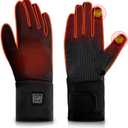 DR.PREPARE Thin Heated Gloves for Men Women, 3200mAh Rechargeable Electric Battery, Heated Motorcycle Work Gloves Liners, Touch Screen Gloves Winter Hand Warmer for Hunting Skiing Snowboarding, Large