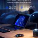 Samsers Foldable Keyboard and Mouse, Folding Bluetooth Keyboard Mouse Combo with Backlight, 2.4G + BT5.0 x 2, Full-Size Travel Keyboard & Portable Wireless Mouse for Windows/Android/iOS/Mac OS, Black (Elegant Black - Backlit)