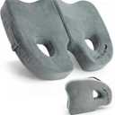 Cushy Tushy Premium Foldable Piriformis Seat Cushion - Piriformis Pain and Sciatic Pain Relief Cushion - for Home & Office Use, Perfect for Travel or Driving (Grey)