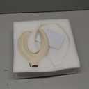 Snuggle Hollow Ceramic Vase Set of 2, Nordic Modern Boho ins Style Decorative Ceramic Aesthetic Flower Vase for Home Decor (Milky White W 6.3" X H 8.4") (Large Cream White)