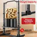 JOROTO Foldable Pull Up Dip Station, Pull Up Bar Free Standing for Home Gym, 450LBS Stable Power Tower, Adjustable Height Multifunction Pull Up Stand, Strength Training Equipment for Men Women