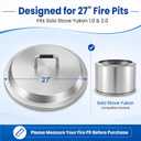 Fire Pit Lid for Solo Stove Yukon, Lid for Solo Stove Summit 27 Fire Pit