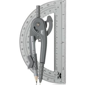 Mr. Pen- Compass and Protractor Set, Math Compass for Geometry and Drawing (Shuttle Grey)
