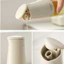 Olive Oil Dispenser Bottle for Kitchen, Auto FlipNon-DripLeak Proof, Oil Bottles for Kitchen, Vinegar Dispenser, Cooking Glass Bottle with 500ml (Cream Yellow)