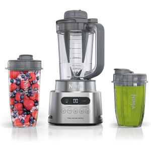 Ninja SS151 TWISTi Blender DUO, High-Speed 1600 WP Smoothie Maker & Nutrient Extractor* 5 Functions Smoothie, Spreads & More, smartTORQUE, 34-oz. Pitcher & (2) To-Go Cups, Gray