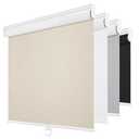 ChrisDowa Cordless Blackout Roller Shades for Windows, Thermal Insulated UV Protection Pull Down Shades, Total Blackout Window Blinds for Home, Office, Bedroom, Door (22" W x 72" H, Beige)