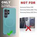 YENAPOON for Samsung Galaxy S26 Ultra Case, Matte Magnetic Phone Cover [with 1 Screen Protector] [Support for MagSafe] [Shockproof Military Grade Protection] Translucent Frosted Back, Light Blue