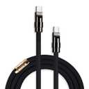 chubbycable Black Chubby - Black Samurai Edition 240W USB C Cable Fast Charging Cable Durable Silicone Charger Cord Compatible with iPhone 17-15 Series iPad MacBook Airpods, Type C to Type C, 6.6FT