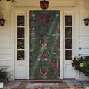 Vintage Moth Butterfly Door Cover Decorations, Dark Academia Gothic Insect Cottagecore Doorway Curtains Door Covers Banners Photography Background Backdrop for Indoor Outdoor Decor, 35*79 Inch