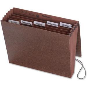 Smead School Subject File Organizer, Flap and Elastic Cord Closure, 6 Pockets, Letter Size, Redrope (70540)