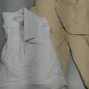 A&J DESIGN Baby Boy Suits Clothes Infant Toddler Formal Gentleman Outfits, Dress Shirt + Vest + Bow Tie + Pants Wedding Set (6-9 Months, Beige)