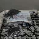 Qcity Silver Shimmer Wall Backdrop 48PCS, Black Back Not See-Through Design, Square Sequin Glitter Backdrop Panel, Perfect for Outdoor Events, Birthdays, Wedding and Party Decoration