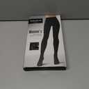 RubyRunk Fleece Lined Tights for Women, Warm Pantyhose leggings Women, Thermal Opaque Tights for Winter (Black)