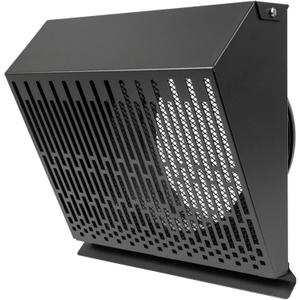 Vent Systems 6" Inch Exhaust Vent Cover with Rubber Gasket - Graphite Black Galvanized Steel - Robust Weatherproof Outdoor Air Exhaust Box - Duct or Surface Mounting - Rain and Snow Protection