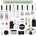237pcs Griddle Accessories Kit for Blackstone, Perfect Flat Top Grilling Accessories, Grill Spatula Set with Enlarged Spatulas, Basting Cover, Burger Press Patty Maker, Scraper for Outdoor Barbecue