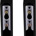 Briwooody 2 Pack Wooden Curtain Rod Brackets Curtain Rod Holder Wood Brackets Classics 3 1/2" Return Bracket for 2" Pole (Black)