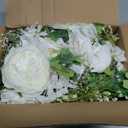 DearHouse 2Pack Artificial Peony Flower Garland - Silk Peony Garland with White Flowers for Wedding Party Table Decoration,6ft/Strand