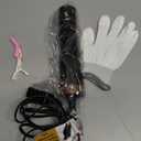 Round Hair Blow Dryer Brush - 1.2 Inch Ceramic Barrel Hair Dryer Brush for Short/Middle Hair, One Step Drying, Volumizing, Straightening and Styling, Negative Ionic Dryer Brush (Black-Golden, 1.2)