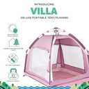 Baby Delight Go with Me Villa Portable Tent and Playard | Kids Tent and Playhouse | Indoor and Outdoor | Canyon Rose