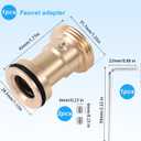 2 x Tub Spout Adapter Kit, Brass Slip on Shower Diverter Repair Kit Bathtub Repair Replacement Parts Compatible with Delta RP33794 Faucet