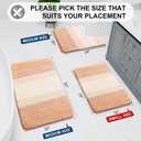 Arotive Microfiber Bathroom Rugs, Shaggy Soft and Absorbent Bath Rug, Non-Slip, Thick Plush Machine Washable Dry Bath Mats for Bathroom, Tub and Shower, 24x16, Peach, Rectangular