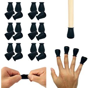 Extra Small Silicone Chair Leg Floor Protectors with Felt, FIT 19/32 to 15/16 Glide Chair Leg Caps Silicon Furniture Leg Feet Cover Bottom Slide Protect Hardwood Floors No Scratches No Noise 24 Pack