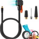 Enhon 32.87'' Presta Valve Adaptor for Schrader and Presta Valve, Tire Inflator Extension Locking Tire Ball Pool Air Chuck, Pump Needles for Car, Motorcycle, Bike, Ball, Swimming Pools Products