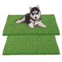 STARROAD-TIM 30 x 20 inches 2 Pack Fake Grass Pee for Dogs Artificial Grass Rug Pad for Puppy Potty Washable Grass Mat for Pet Training with Drainage Hole